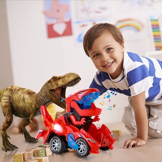 Foto 4 | Coche Dinosaurio Transformable con Luces LED y Sonido para Niños - Venta Internacional