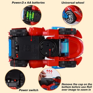 Foto 5 | Coche Dinosaurio Transformable con Luces LED y Sonido para Niños - Venta Internacional