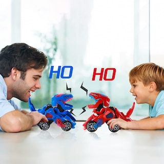 Foto 7 | Coche Dinosaurio Transformable con Luces LED y Sonido para Niños - Venta Internacional