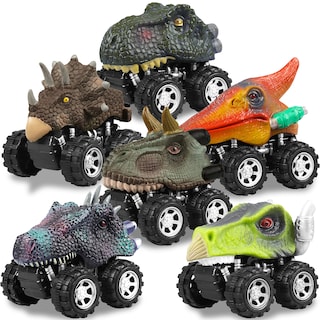 Foto 1 | Autos de Dinosaurios Pull Back Kkones Paquete de 6 para Niños de 3 a 6 Años - Venta Internacional