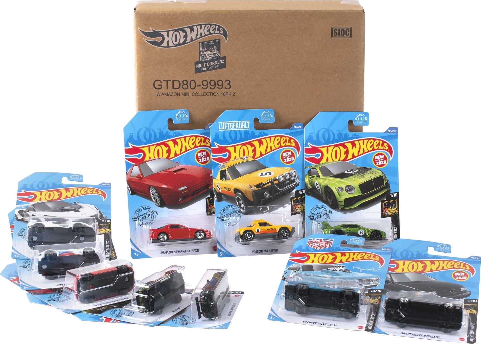 Foto 4 pulgar | Mini Colección Nightburnerz De Toy Hot Wheels, Paquete De 10 Unidades, 1:64 - Venta Internacional.