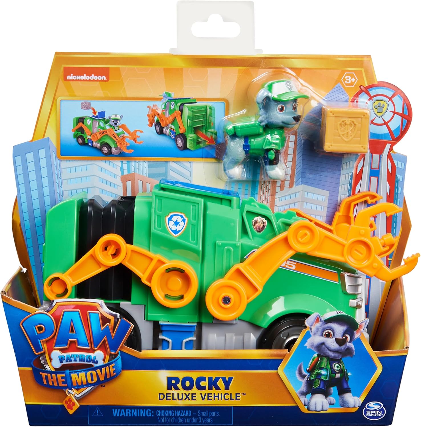 Foto 2 pulgar | Paw Patrol Vehiculo Deluxe Rocky La Pelicula