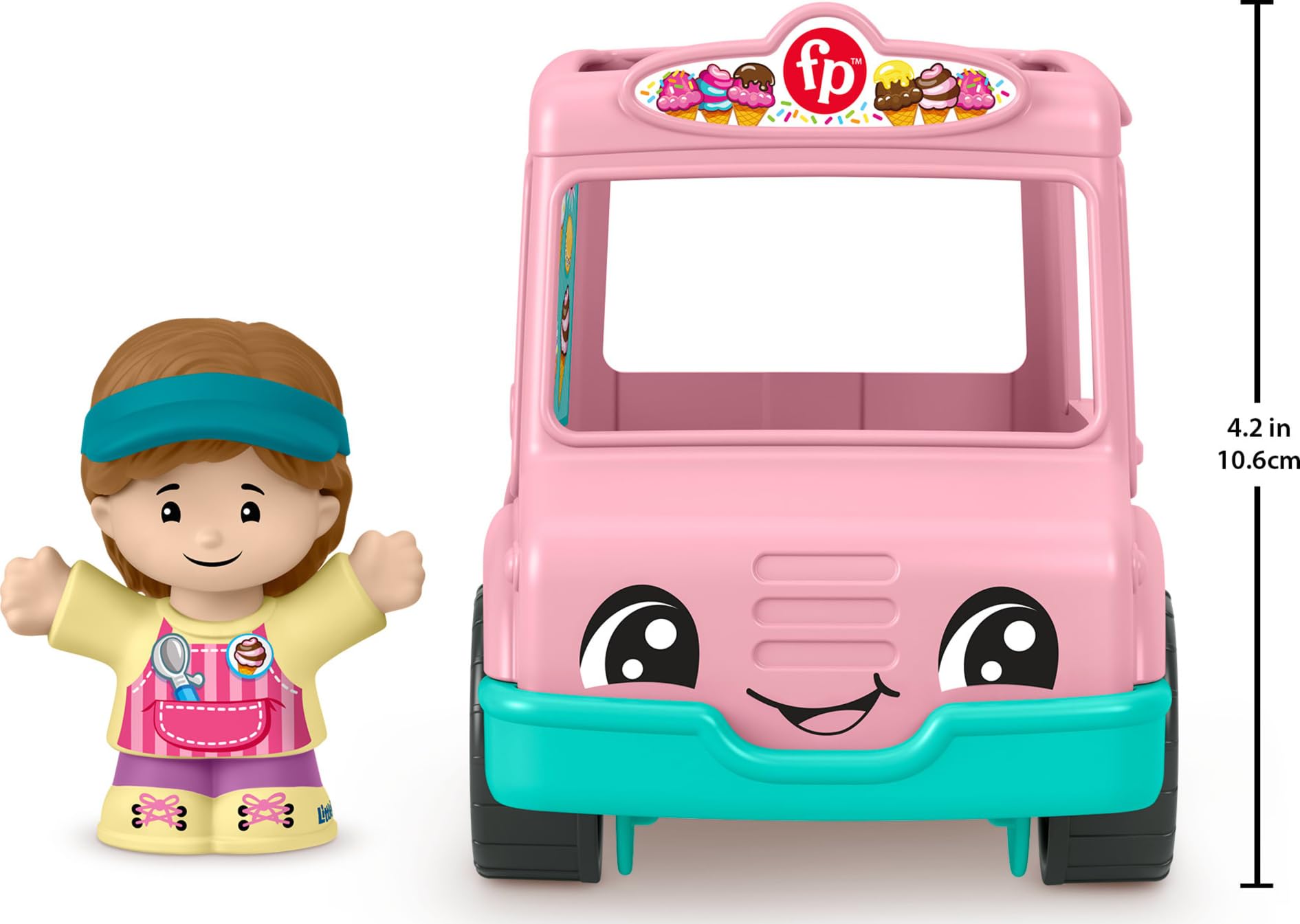 Foto 5 pulgar | Camión De Helados De Juguete Fisher-price Little People De 1 Año O Más - Venta Internacional.