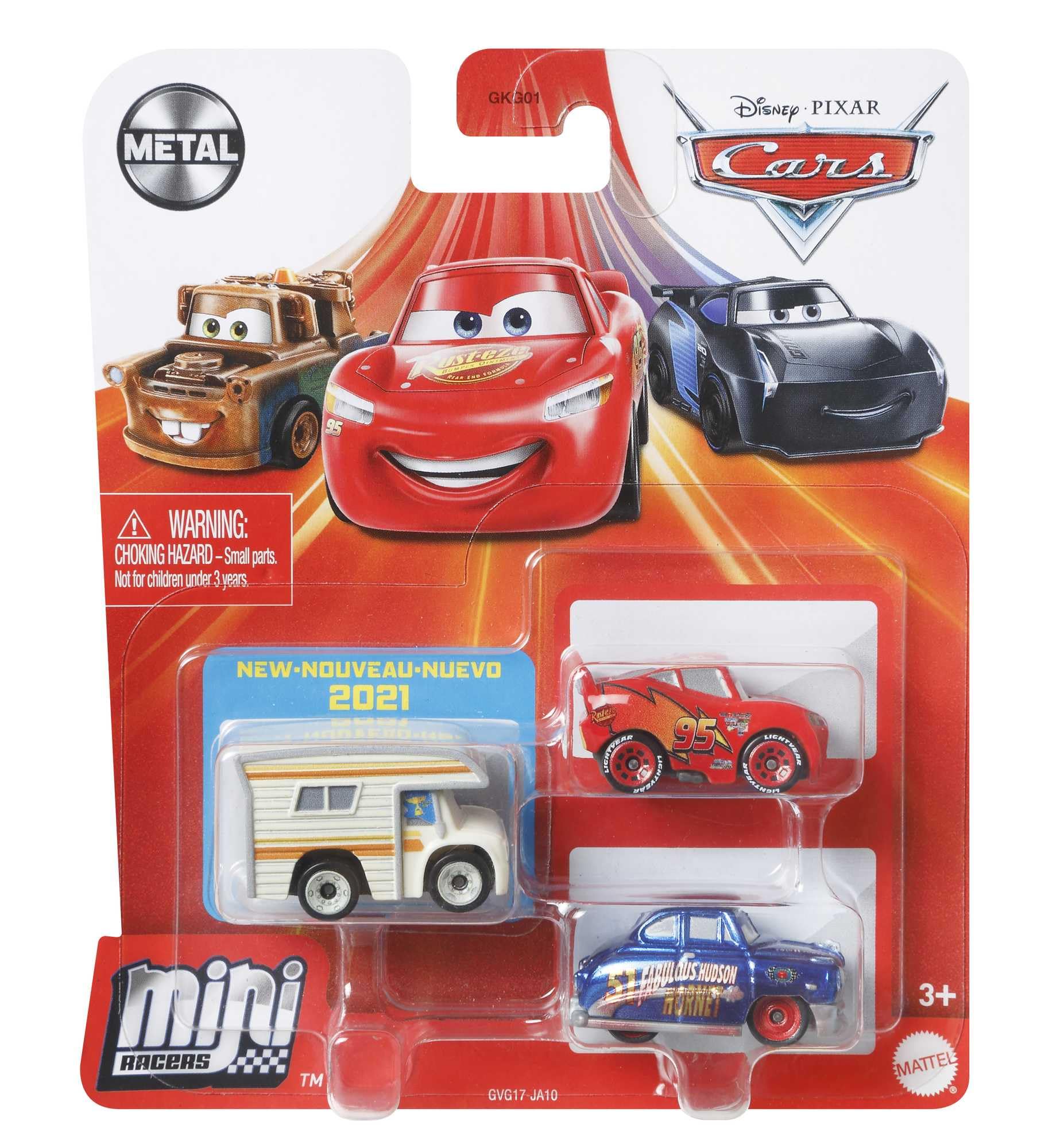 Pack De 3 Unidades De Toy Cars Mattel Disney Pixar Minis - Venta Internacional.