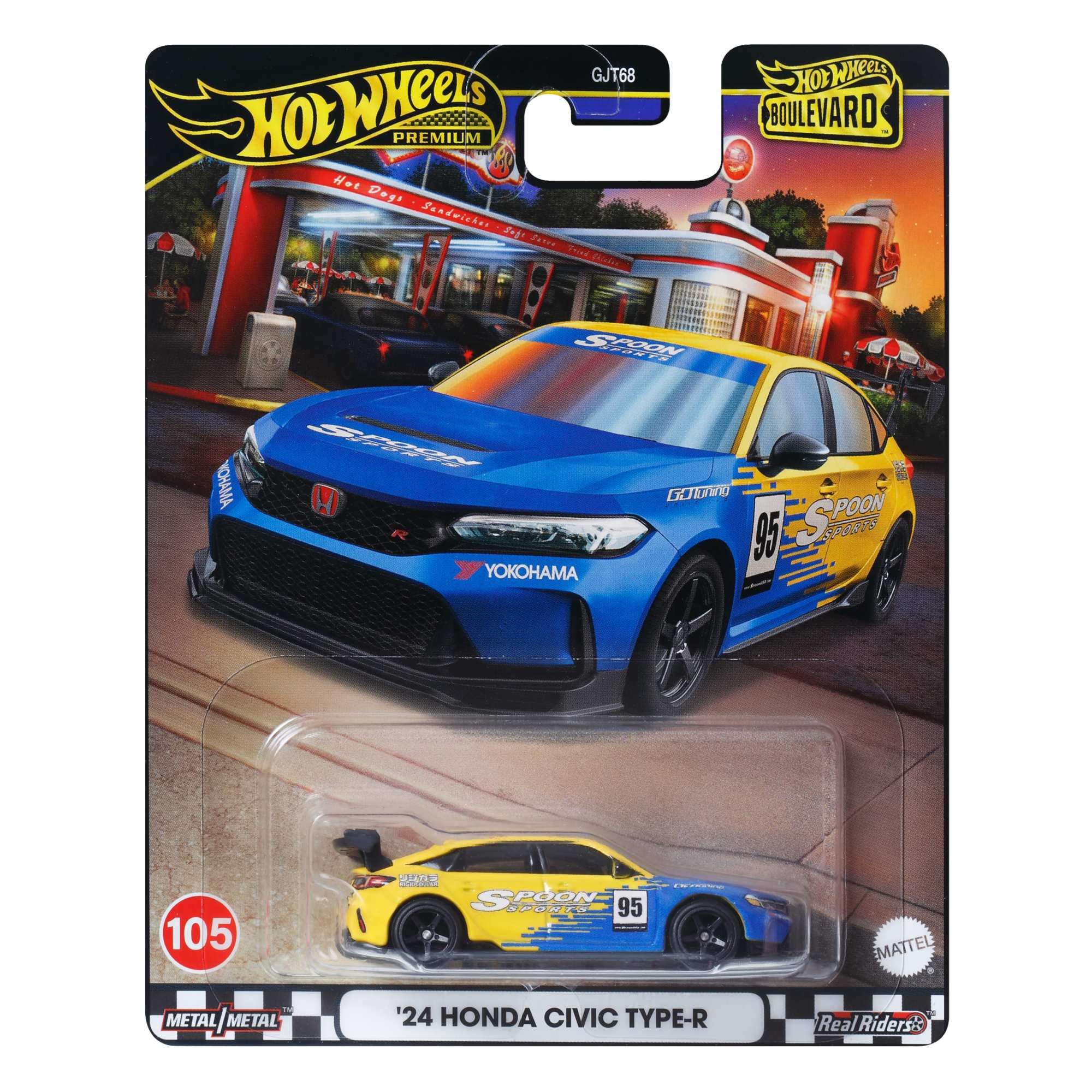 Auto Fundido A Presión Hot Wheels Premium Boulevard '24 Honda Civic - Venta Internacional.