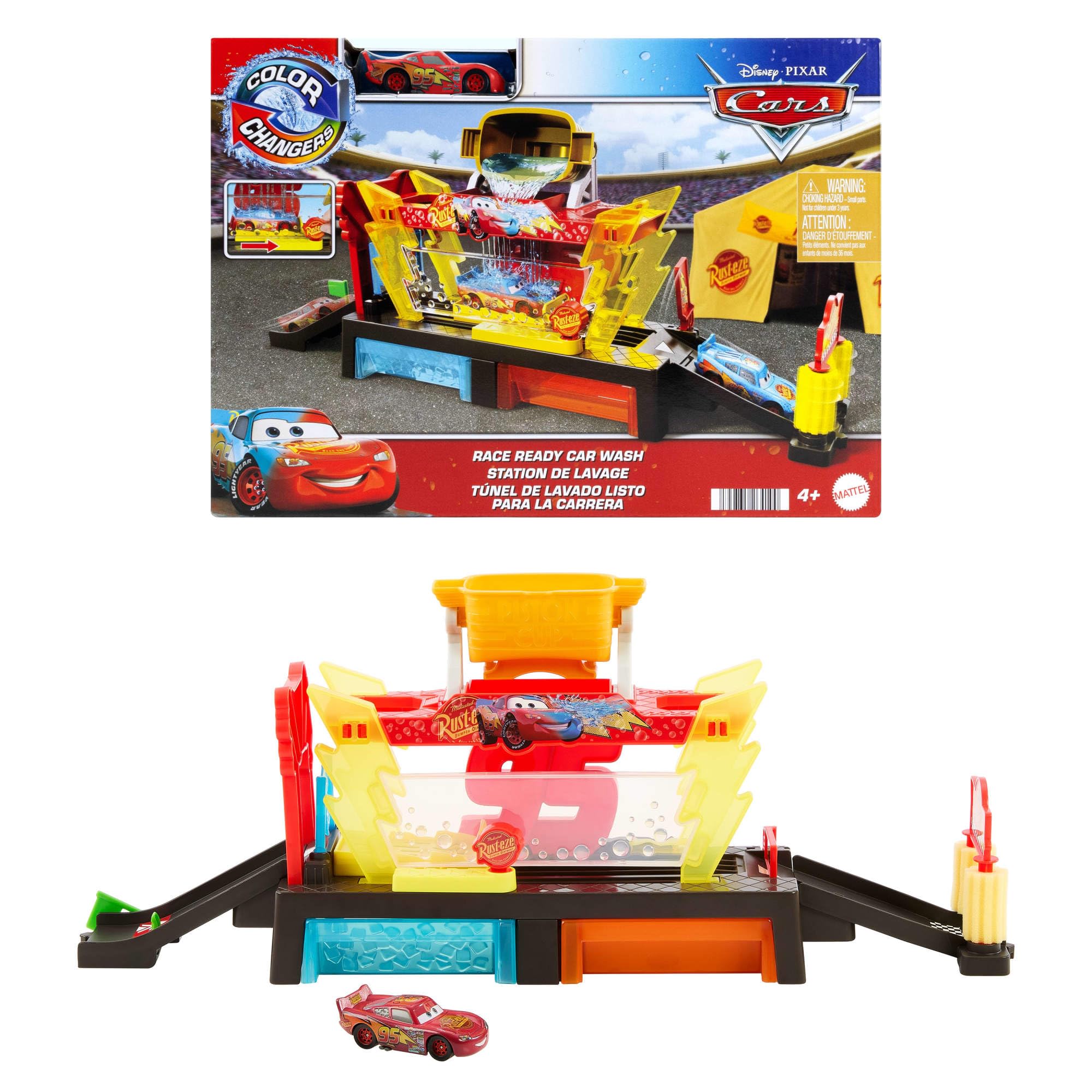 Foto 2 pulgar | Lavador de Autos Playset Mattel Disney Pixar Cars Changers - Venta Internacional
