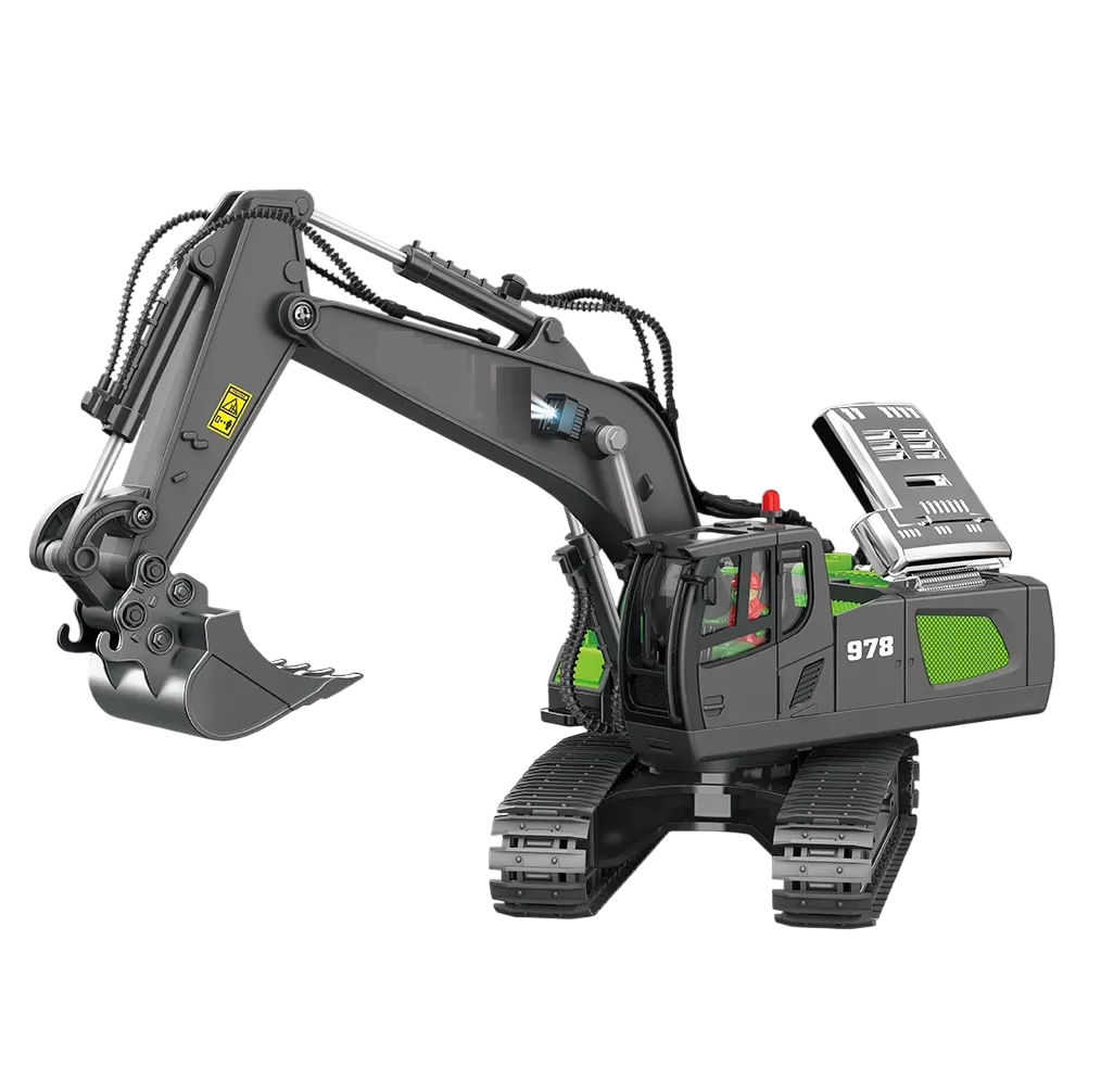 Excavadora de Jueguete con Control Remoto Negro