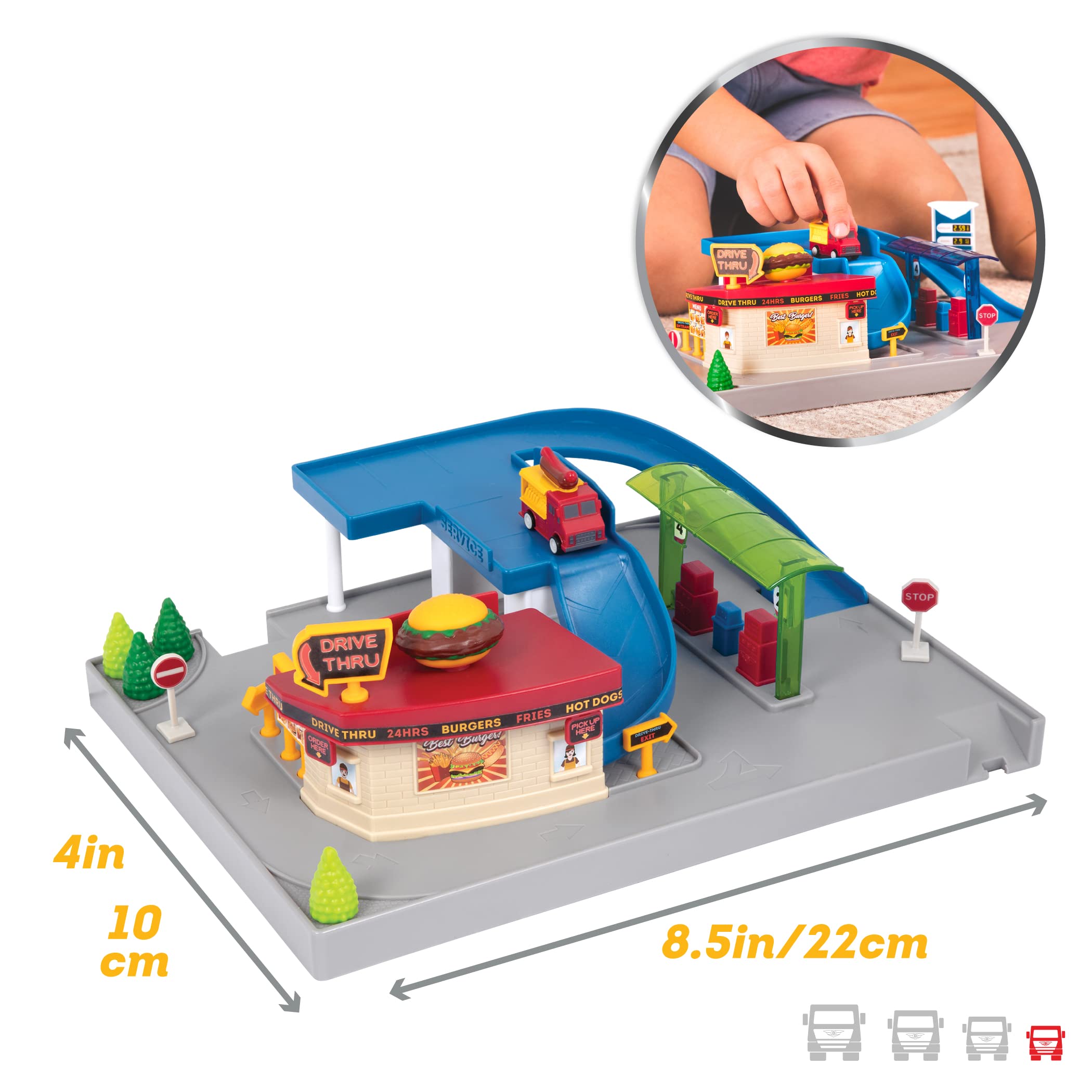 Foto 3 pulgar | Set de Juego Gasolinera y Restaurante Drive-Thru Driven by Battat - Venta Internacional