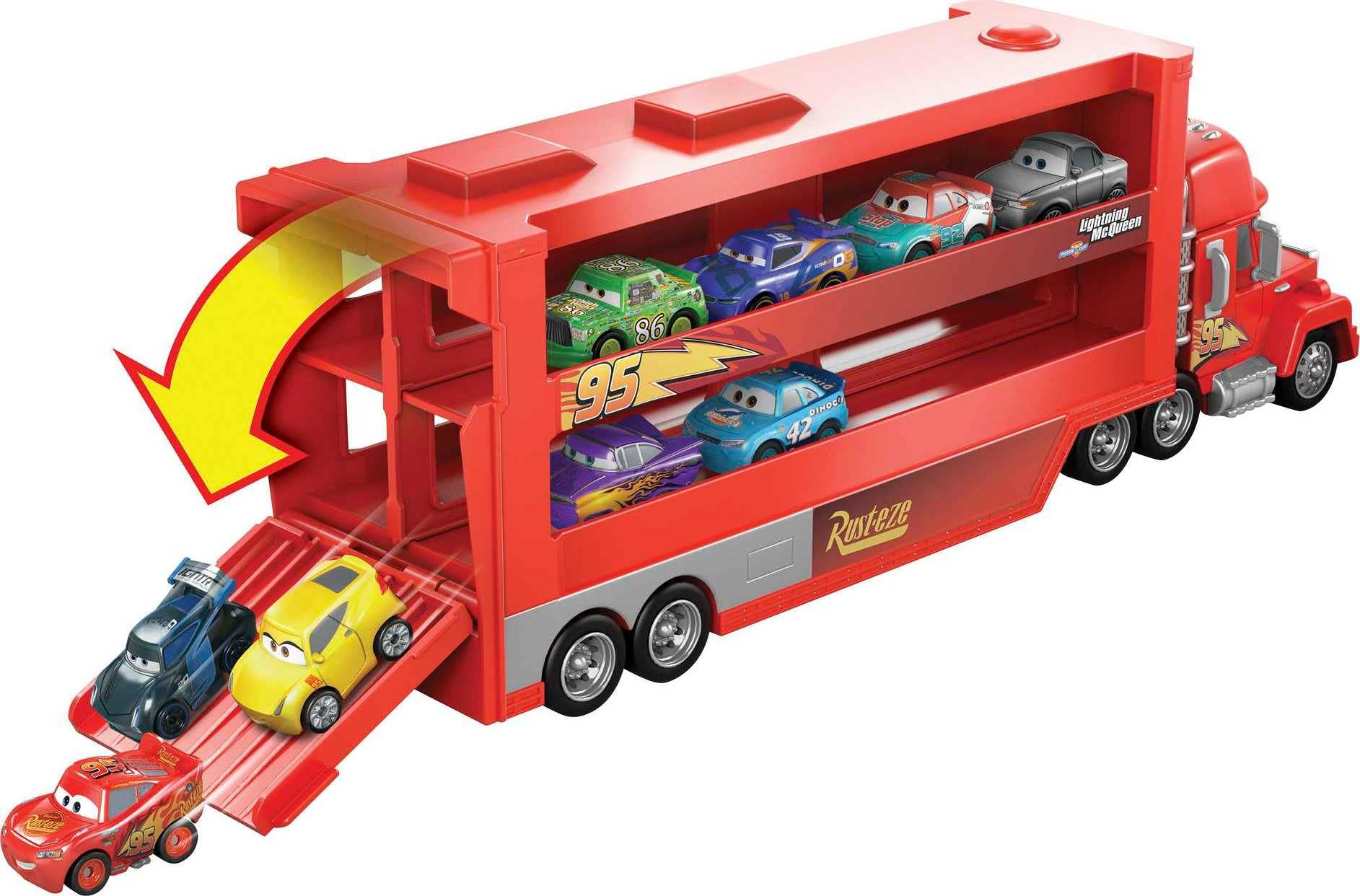 Foto 5 pulgar | Camión Transportador De Juguetes Mattel Disney Pixar Cars Mack Mini - Venta Internacional.