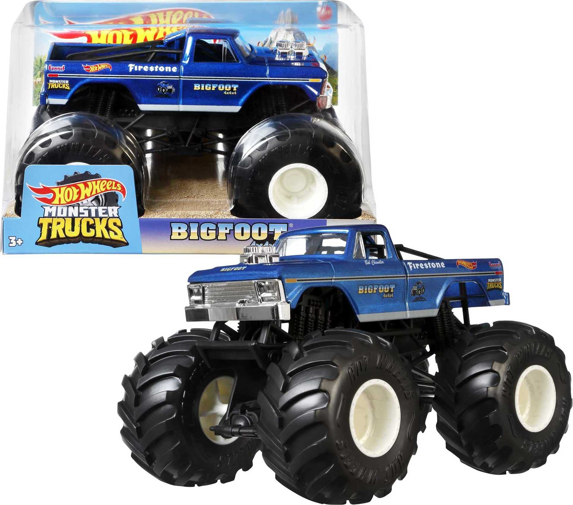 Toy Monster Truck Hot Wheels Bigfoot In+u53 A Escala 1:24 - Venta Internacional.