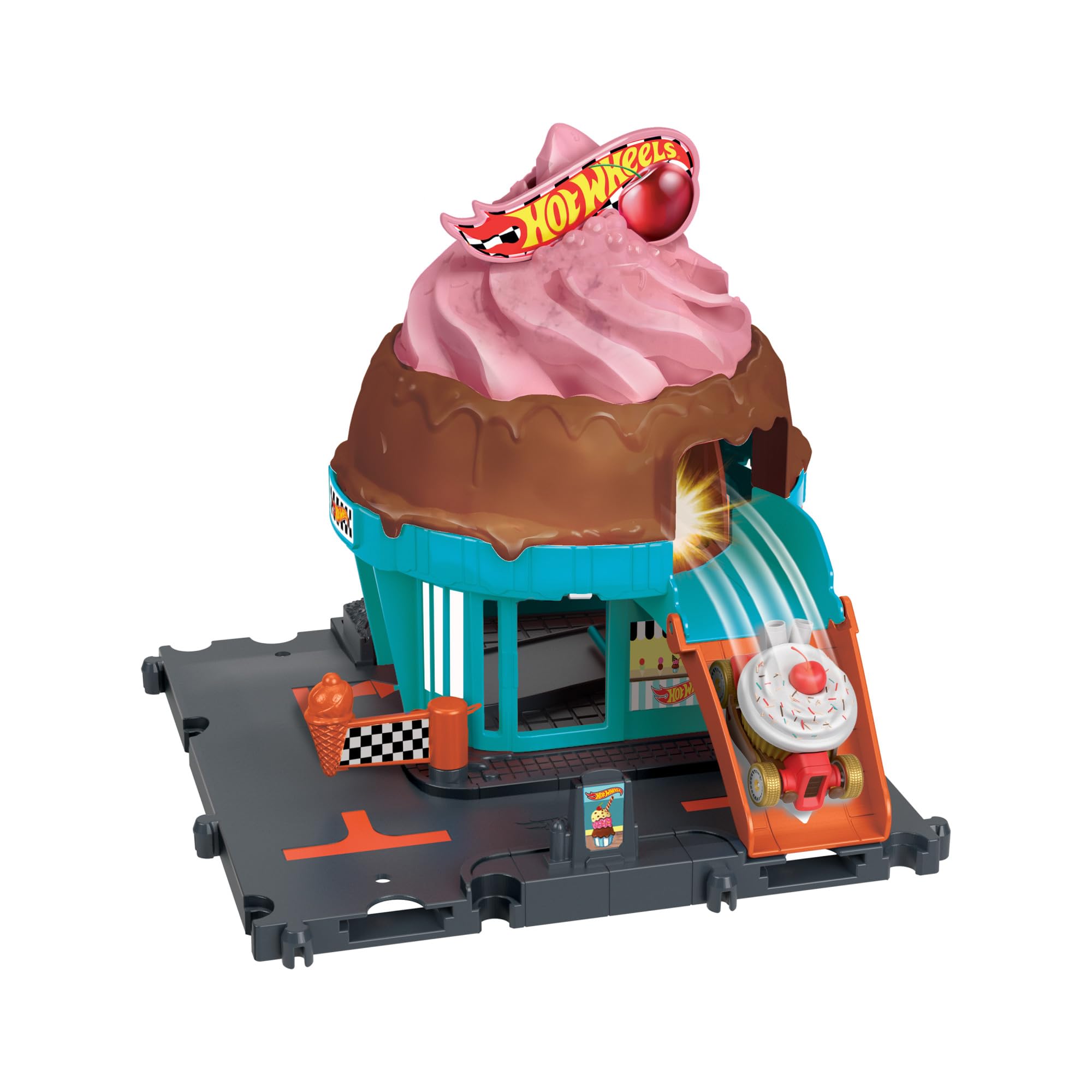 Set De Helado En Espiral Toy Hot Wheels Htn77 City Downtown - Venta Internacional.