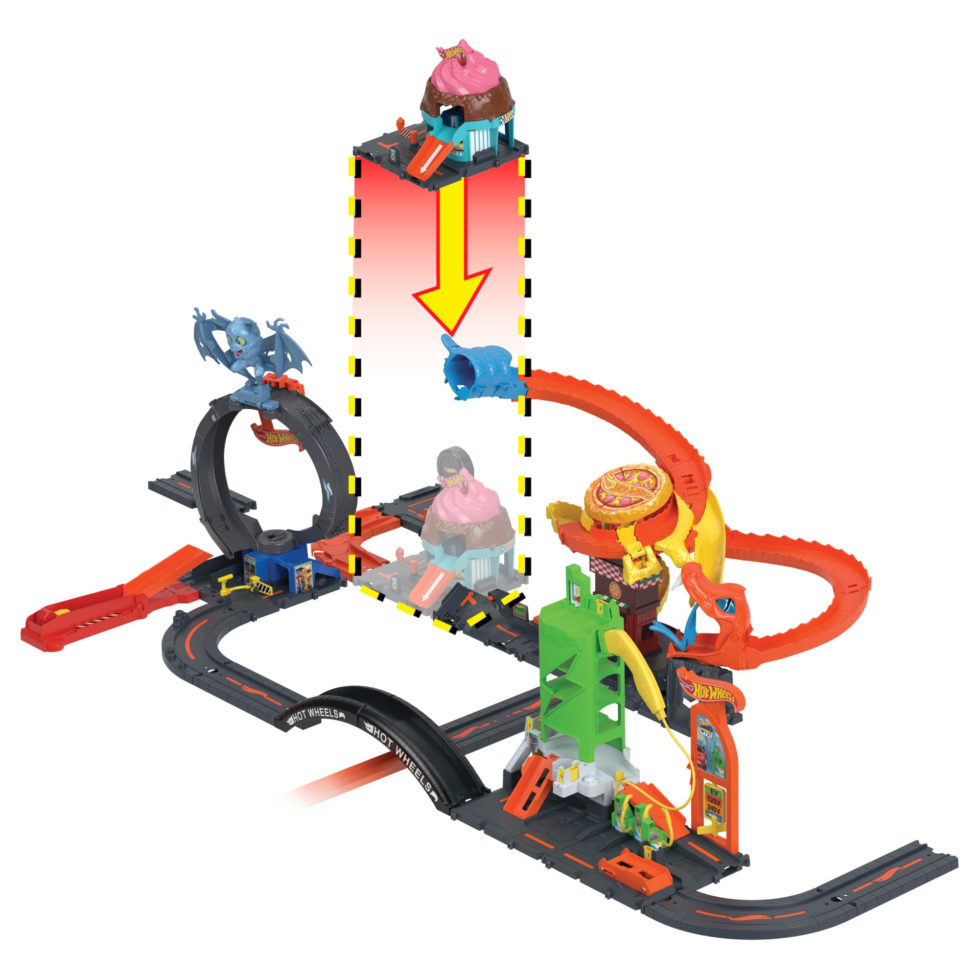 Foto 6 pulgar | Set De Helado En Espiral Toy Hot Wheels Htn77 City Downtown - Venta Internacional.