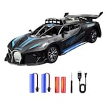 Carro Control Remoto Recargable + 2 Baterías Negro Azul