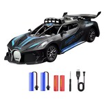 Carro Control Remoto Recargable + 2 Baterías Negro