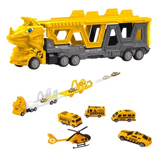 Foto 1 | Carros De Juguete De Dinosaurios Para Niños Tren 6 En 1 Amarillo