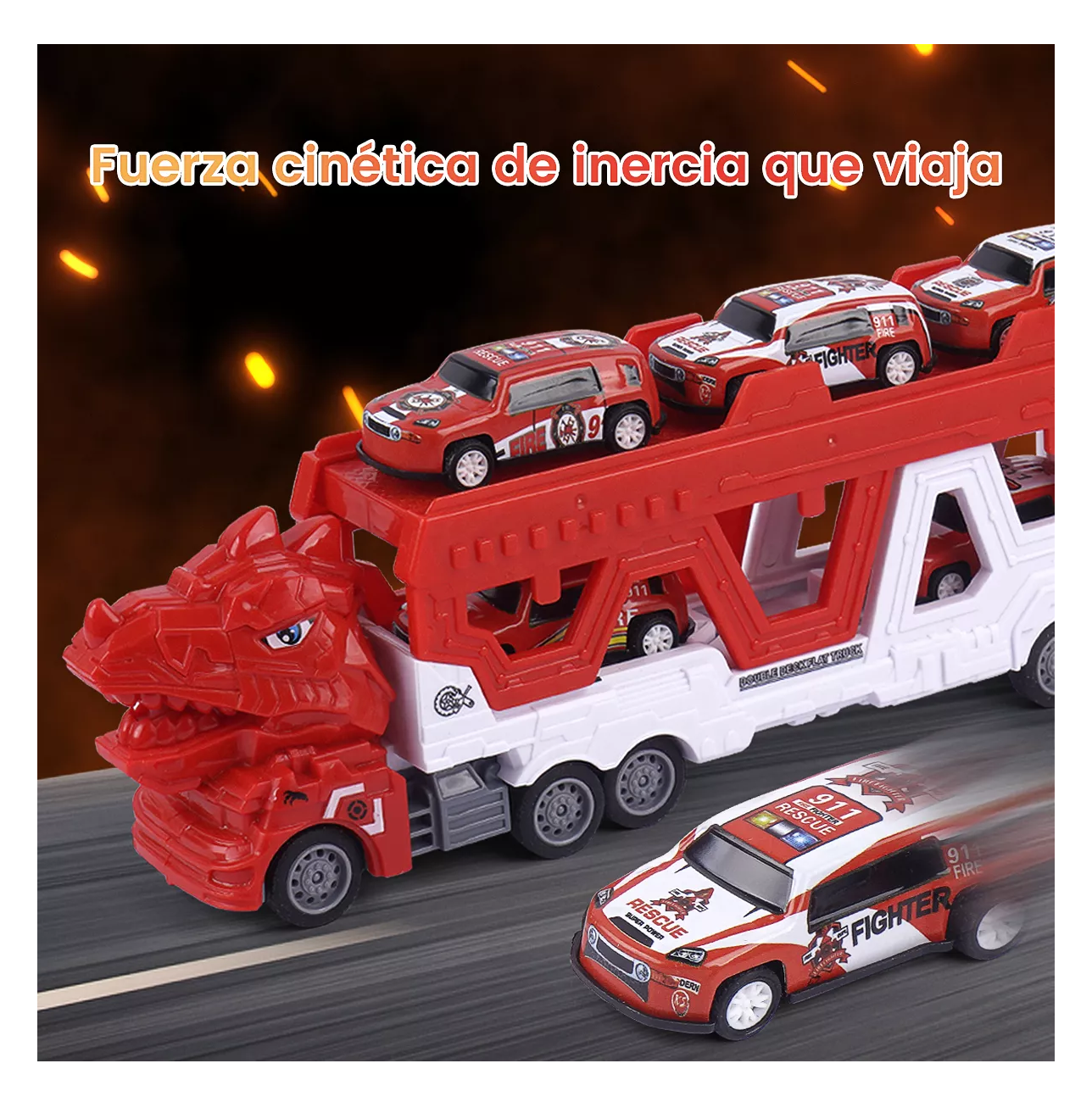 Foto 4 | Camión de Juguete Belug Rojo