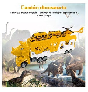 Foto 2 | Carros De Juguete De Dinosaurios Para Niños Tren 6 En 1 Amarillo