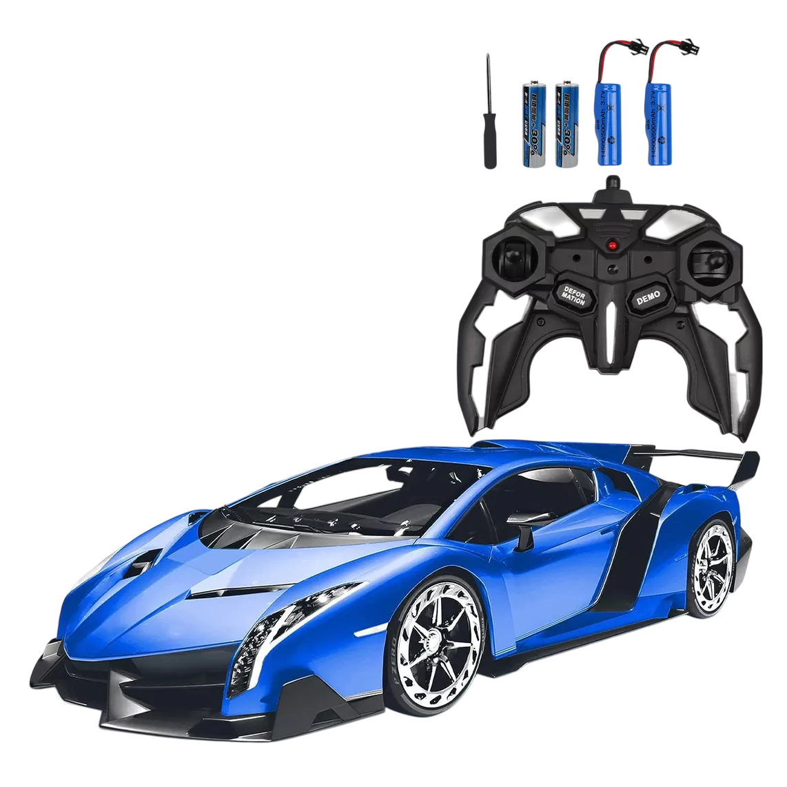 Foto 1 | Carro De Control Remoto De Rotación De 360 ° Transformadores Azul