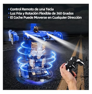 Foto 2 | Carro De Control Remoto De Rotación De 360 ° Transformadores Azul
