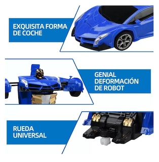 Foto 4 | Carro De Control Remoto De Rotación De 360 ° Transformadores Azul