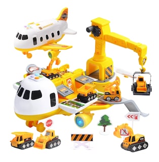 Foto 1 | Grua De Juguete Avión Transformer 3 En 1 Con Luz Y Música Blanco Amarillo