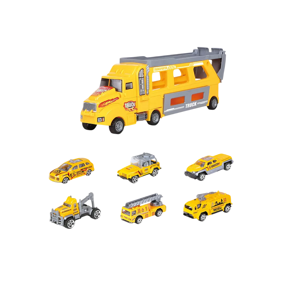 Coches De Juguete Camion De Bomberos/policía, Amarillo