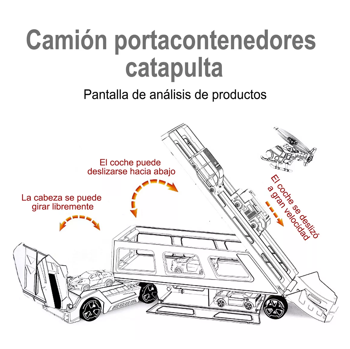 Foto 5 | Coches De Juguete Camion De Bomberos/policía, Amarillo