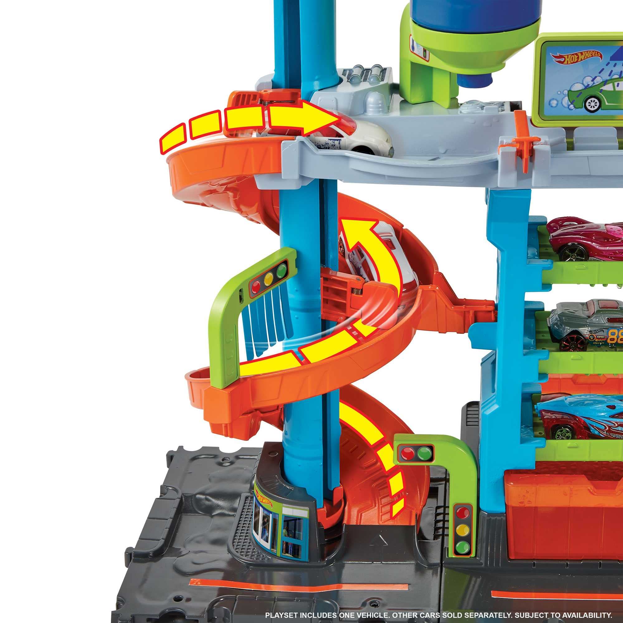 Foto 7 pulgar | Car Wash Hot Wheels City Mega Con Color Shifters Car - Venta Internacional.