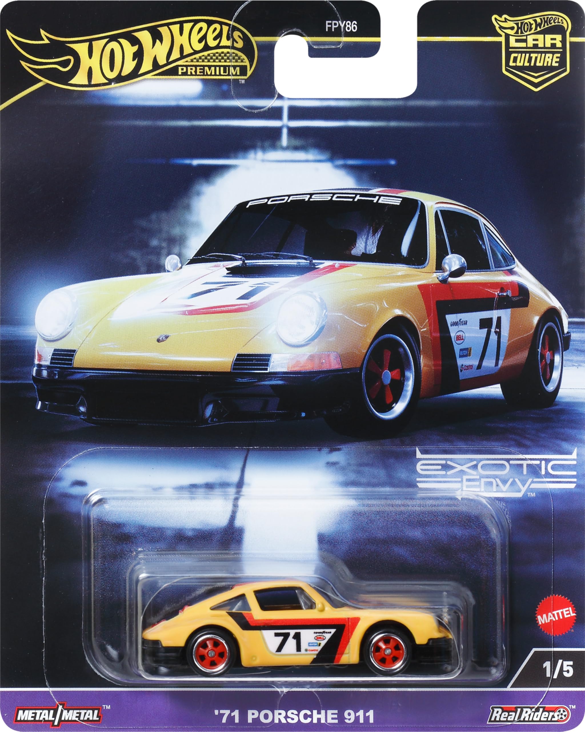 Foto 2 pulgar | Vehículo De Juguete Hot Wheels Premium Car Culture Porsche 911 '71 - Venta Internacional.