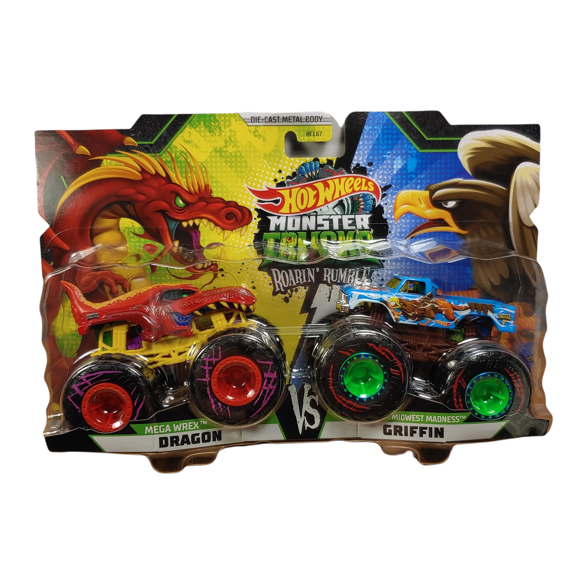 Foto 2 pulgar | Toy Hot Wheels Monster Trucks Roarin' Rumble A Escala 1:64 - Venta Internacional.