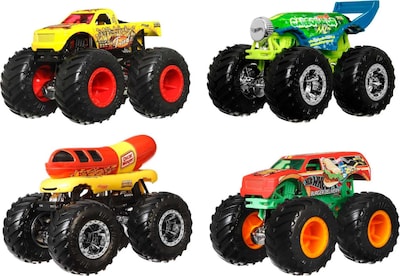 Foto 1 | Toy Trucks Hot Wheels Monster Trucks A Escala 1:64, Paquete De 4 - Venta Internacional.