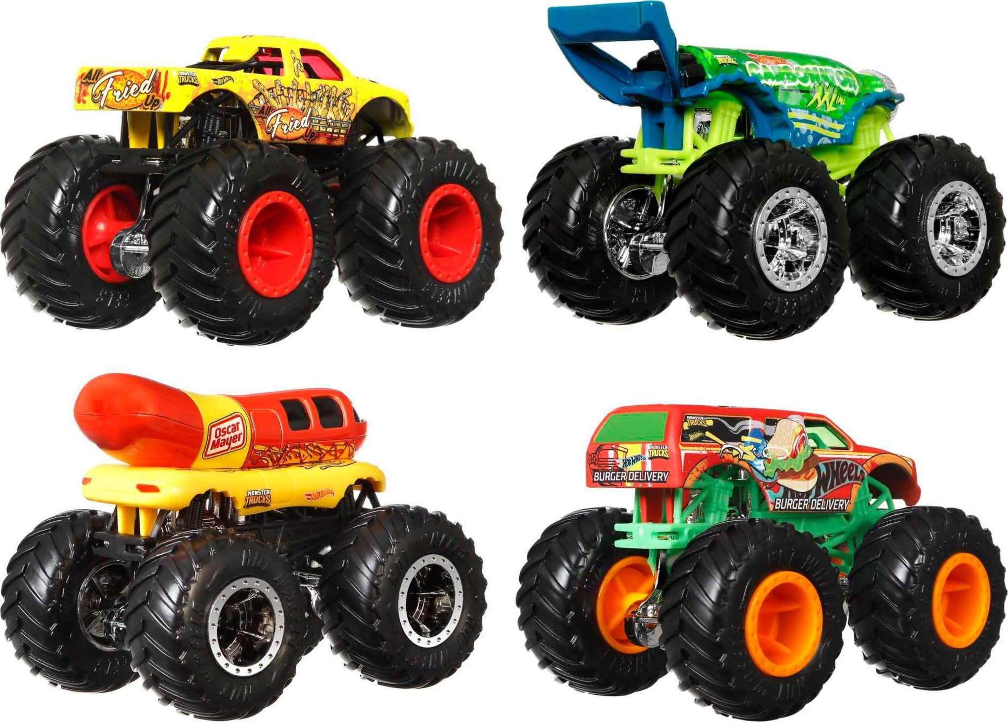 Foto 8 pulgar | Toy Trucks Hot Wheels Monster Trucks A Escala 1:64, Paquete De 4 - Venta Internacional.