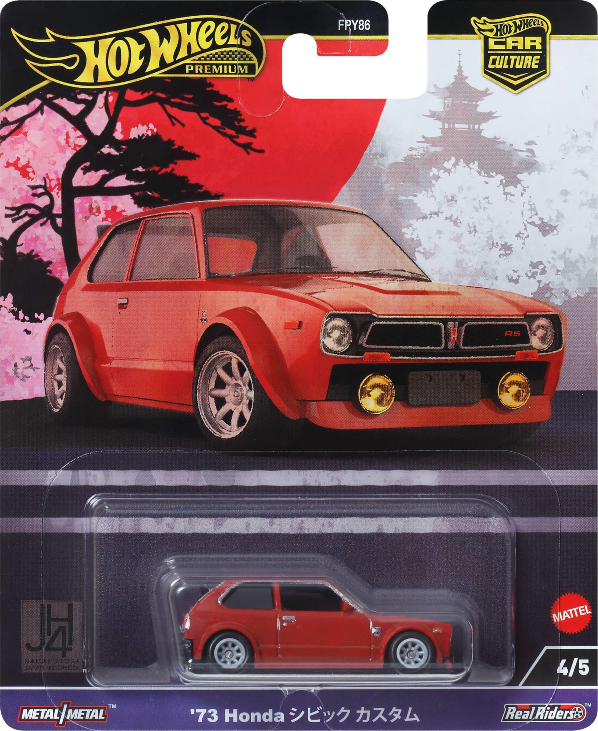 Foto 7 pulgar | Coche De Juguete Hot Wheels Premium Car Culture '73 Honda Civic 1:64 - Venta Internacional.