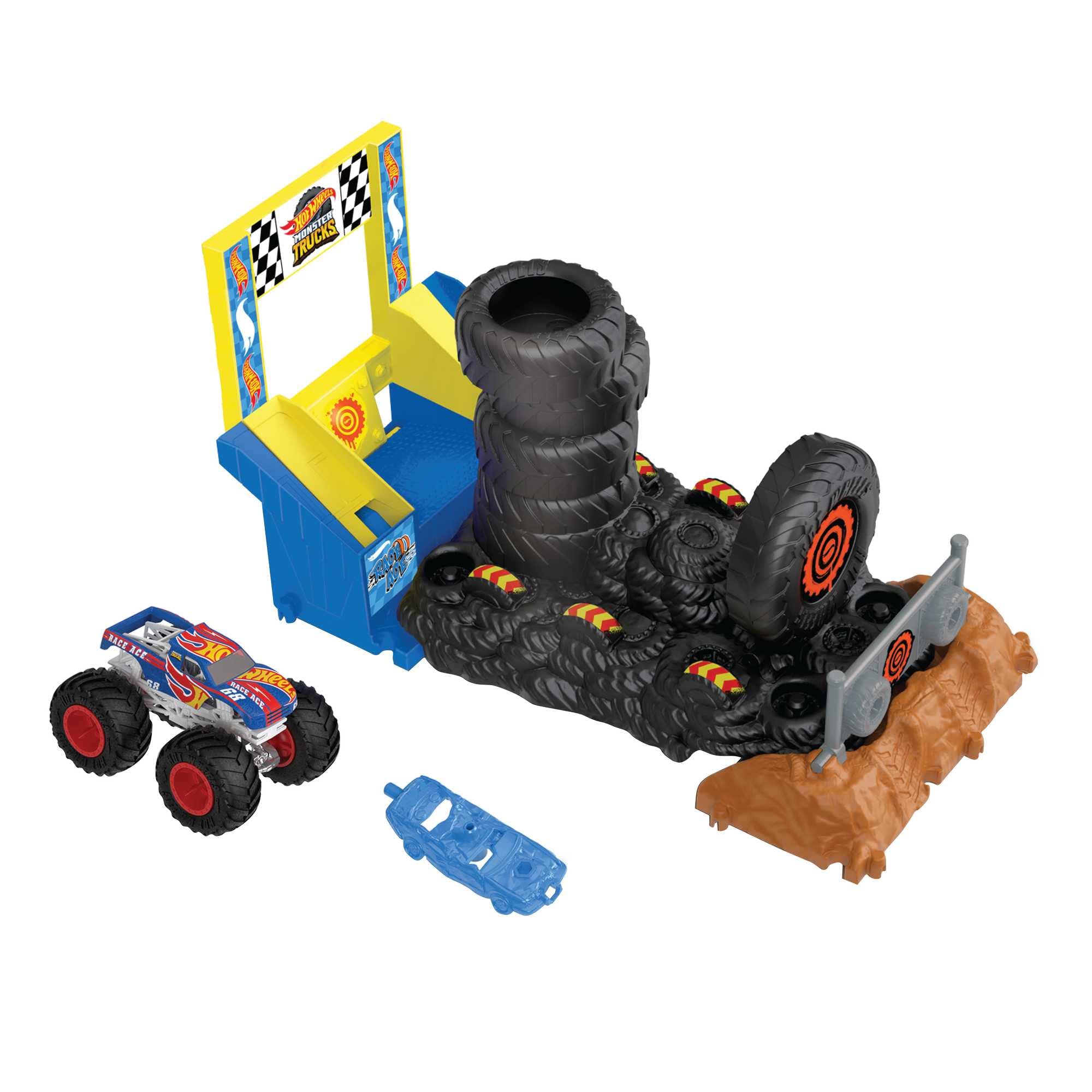 Foto 2 pulgar | Set De Juego Hot Wheels Monster Trucks Arena Smashers Race Ace - Venta Internacional.