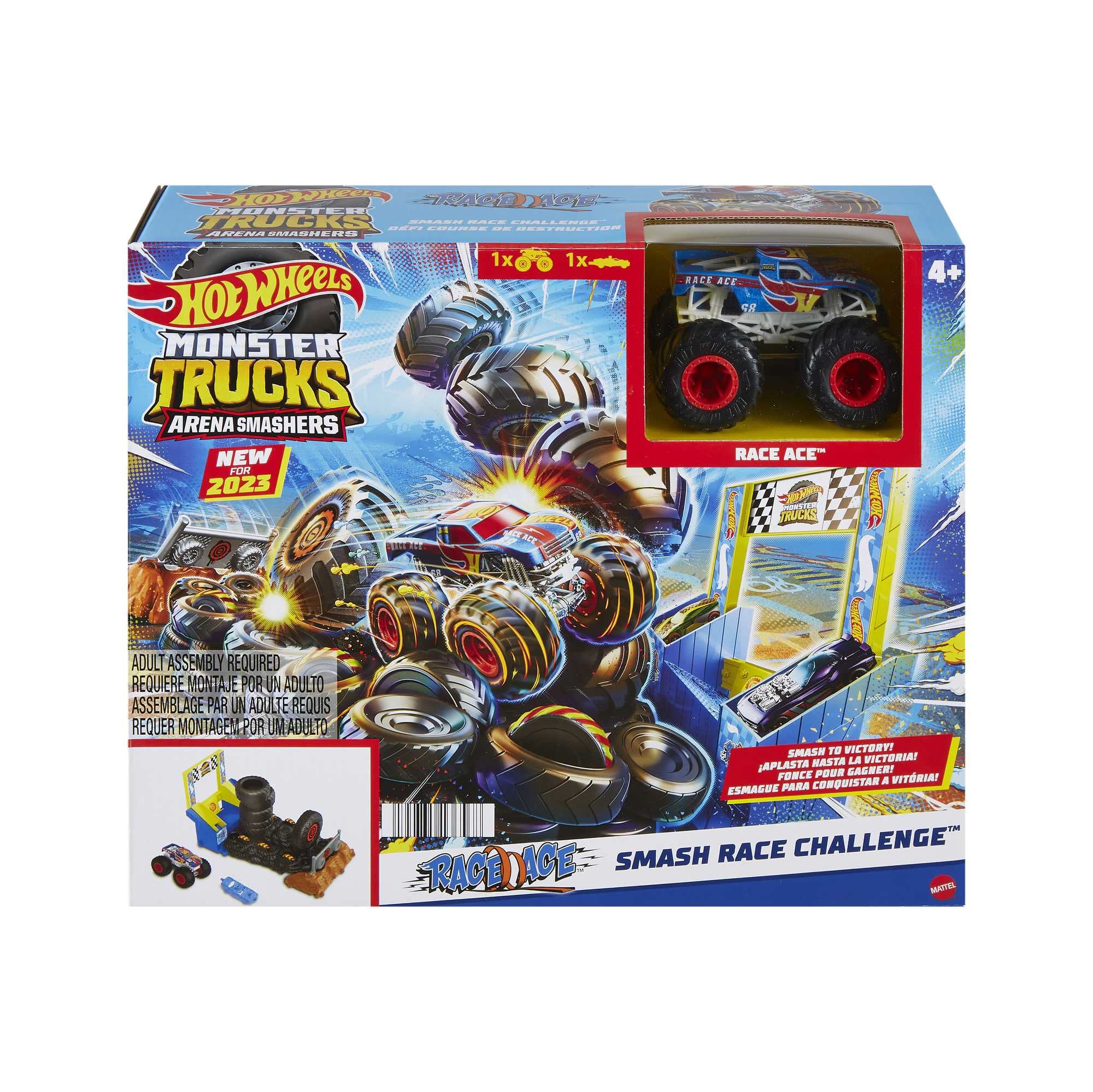 Foto 7 pulgar | Set De Juego Hot Wheels Monster Trucks Arena Smashers Race Ace - Venta Internacional.