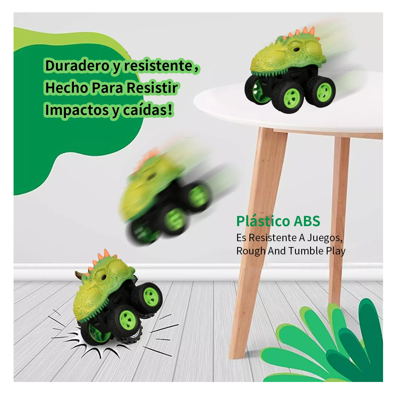 Foto 4 pulgar | Set de 5 Carritos de Dinosaurios Pull-Back para Niños