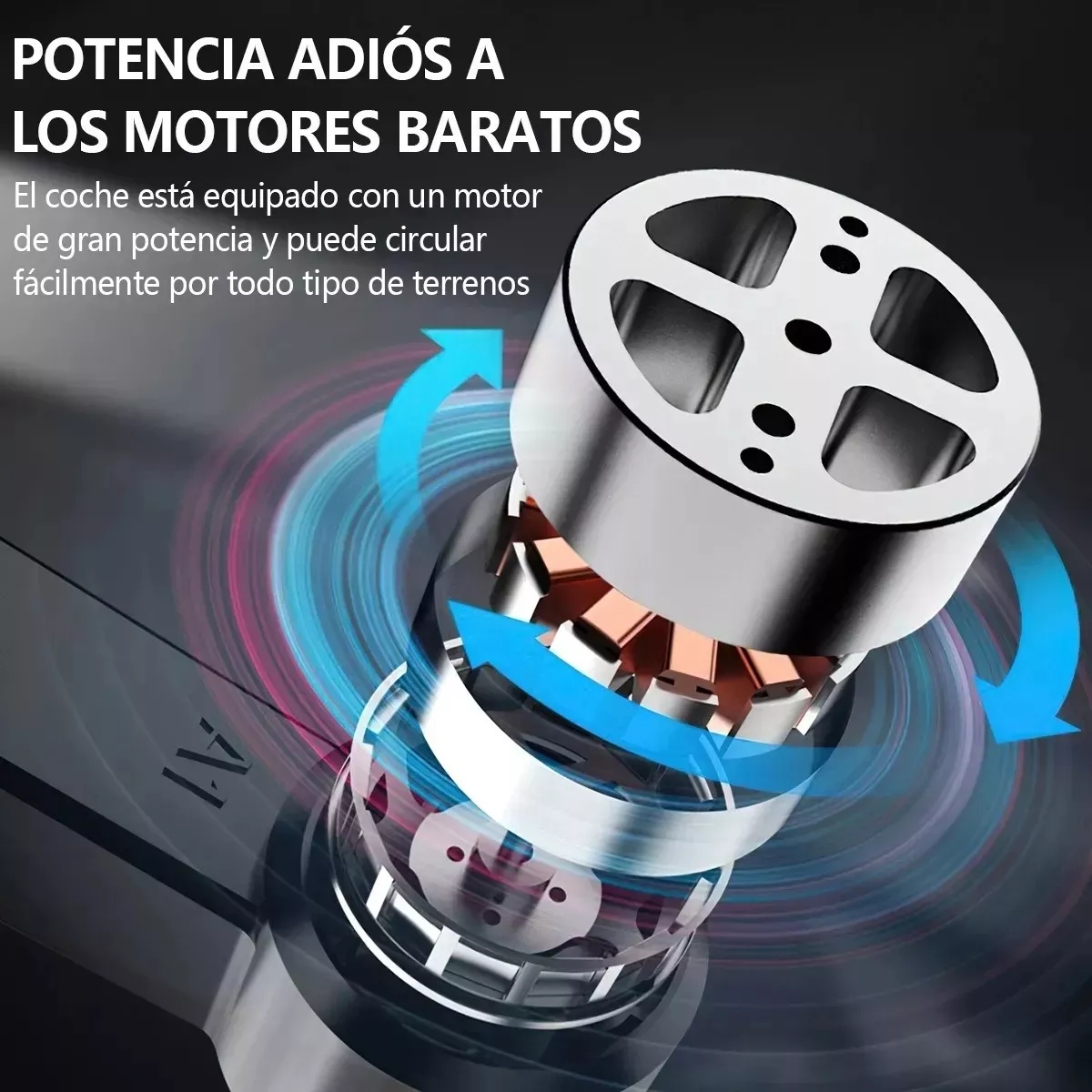 Foto 5 pulgar | Coche de Control Remoto Recargable Negro