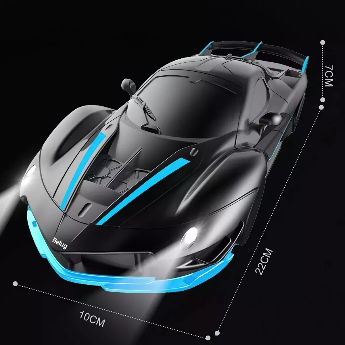 Foto 7 pulgar | Coche de Control Remoto Recargable Negro
