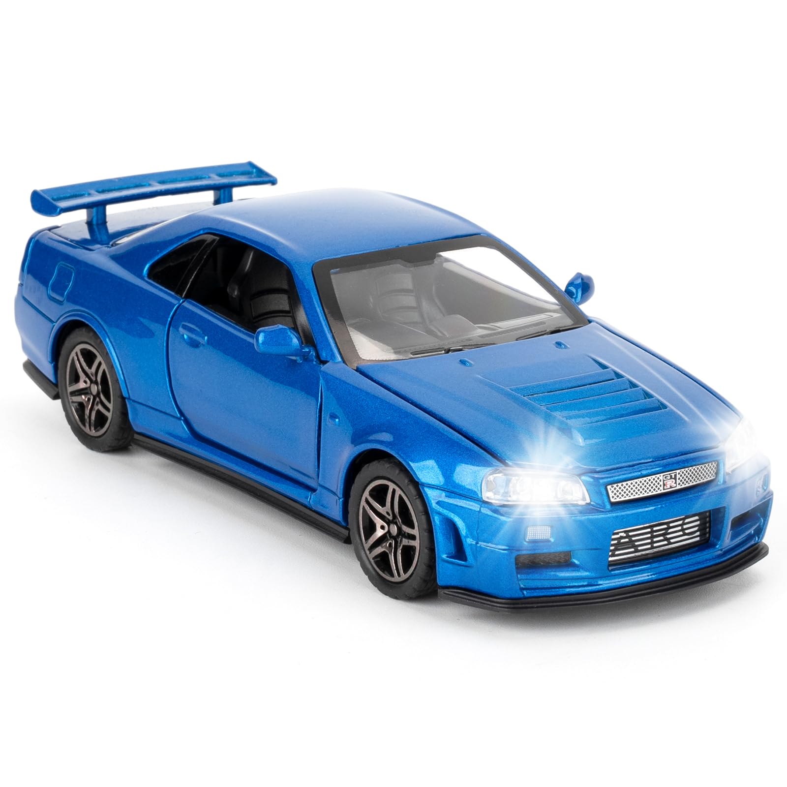 Foto 2 pulgar | Coche De Juguete Bdtctk Compatible Con Nissan Skyline Gt-r R34 De 1:32 - Venta Internacional.