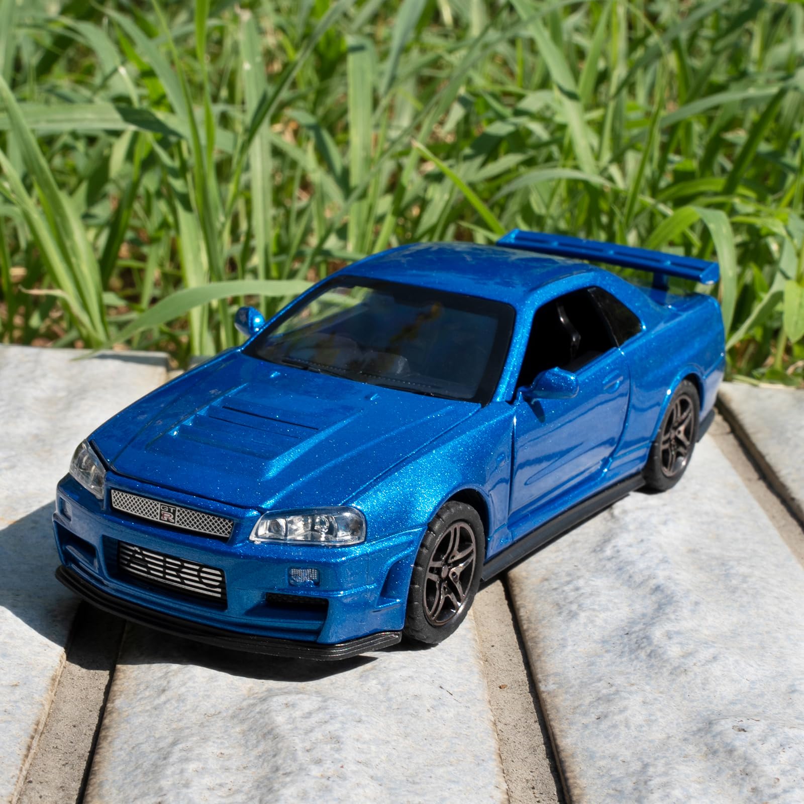 Foto 8 pulgar | Coche De Juguete Bdtctk Compatible Con Nissan Skyline Gt-r R34 De 1:32 - Venta Internacional.