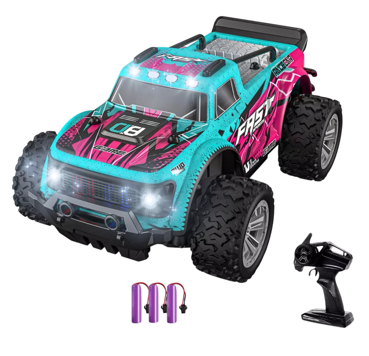 Foto 2 pulgar | Carro De Control Remoto Juguetes Rc Cars Regalos Para Niños, Celeste