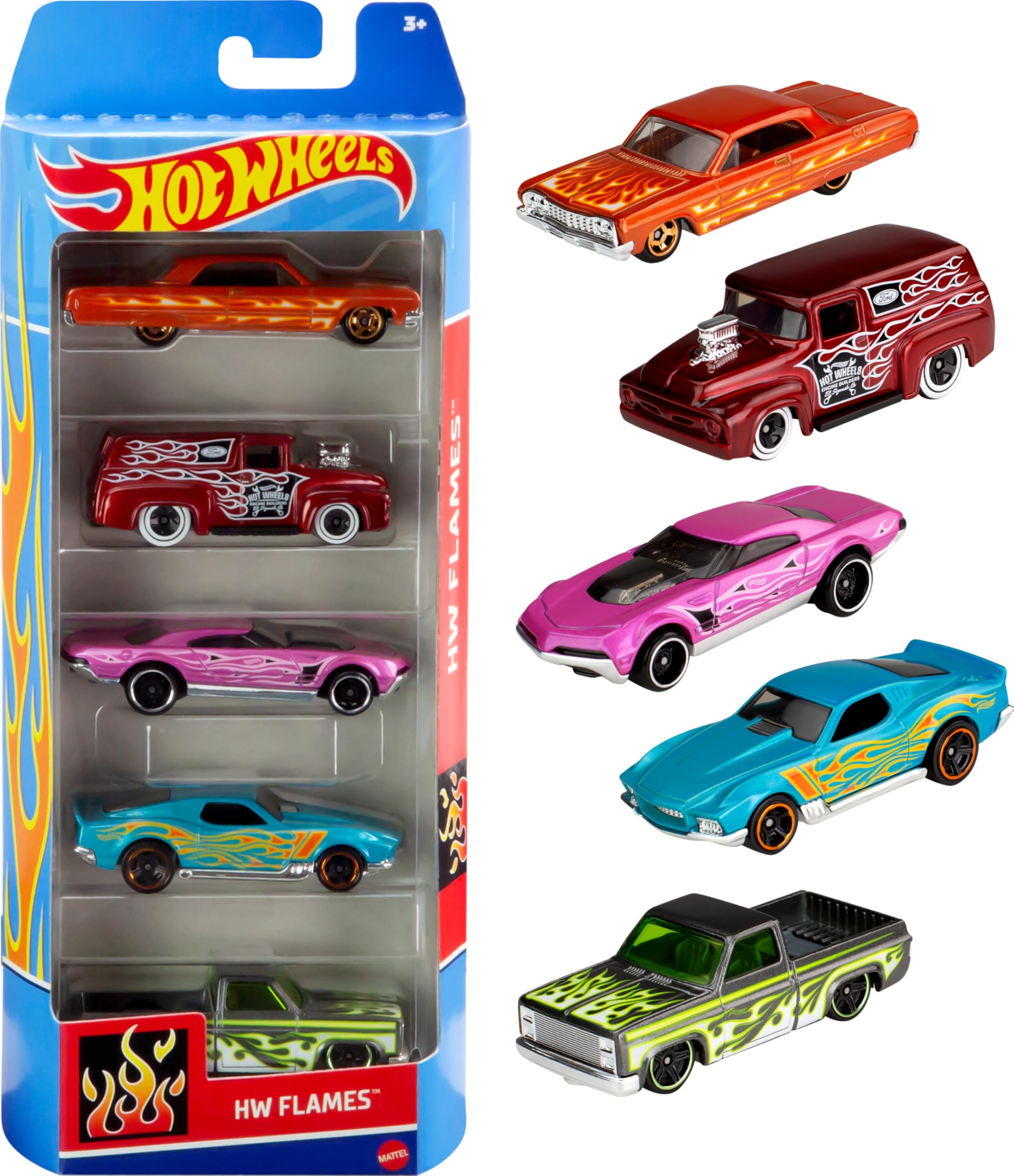 Foto 2 pulgar | Toy Cars Hot Wheels Fundido a Escala 1:64 5 Unidades para Niños - Venta Internacional