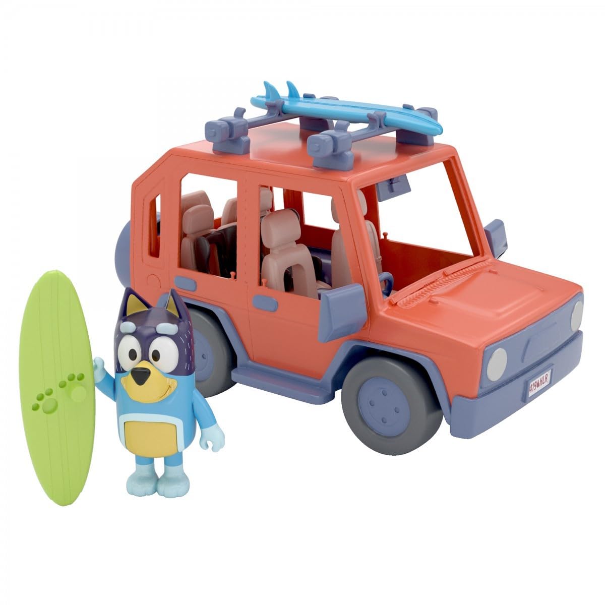 Foto 1 | Vehículo de Juguete Bluey 4wd Family on Figura y 2 Tablas de Surf- Venta Internacional