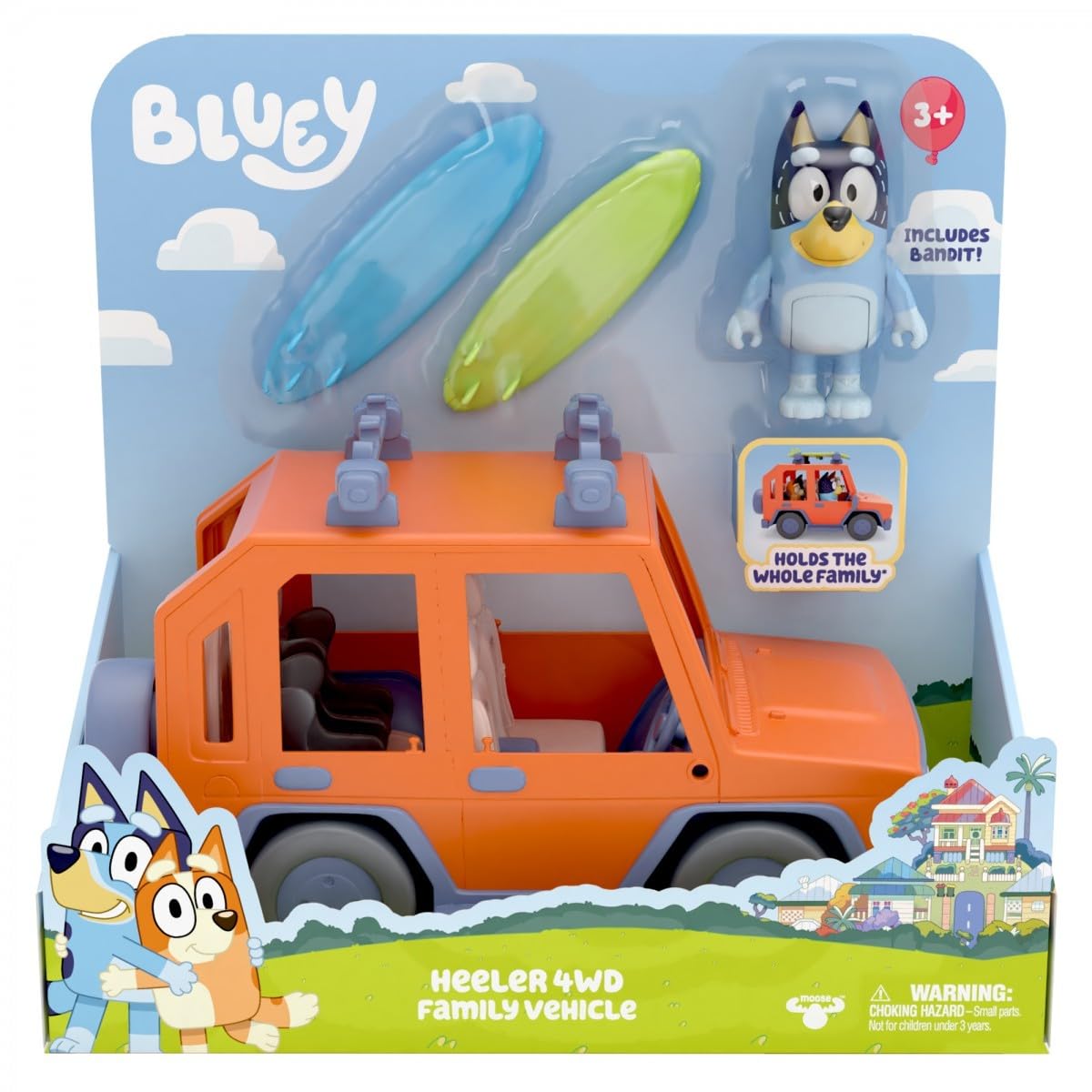 Foto 3 pulgar | Vehículo de Juguete Bluey 4wd Family on Figura y 2 Tablas de Surf- Venta Internacional