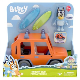 Foto 2 | Vehículo de Juguete Bluey 4wd Family on Figura y 2 Tablas de Surf- Venta Internacional
