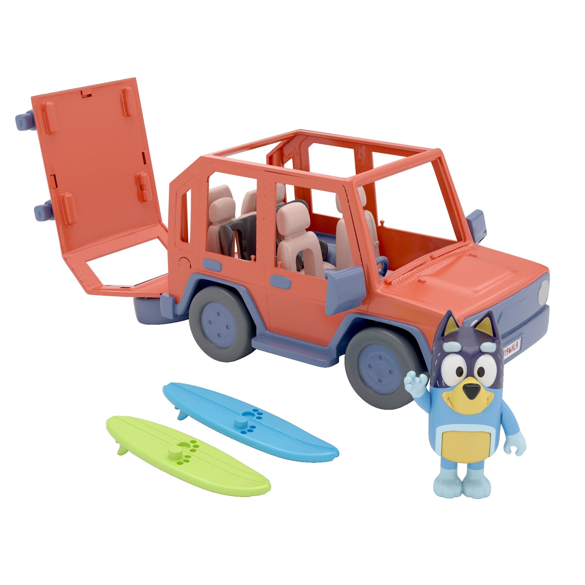 Foto 4 pulgar | Vehículo de Juguete Bluey 4wd Family on Figura y 2 Tablas de Surf- Venta Internacional
