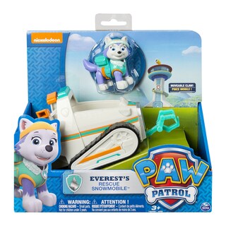 Foto 2 | Vehículo de Juguete Paw Patrol Everest's Rescue Snowmobile con Figura - Venta Internacional