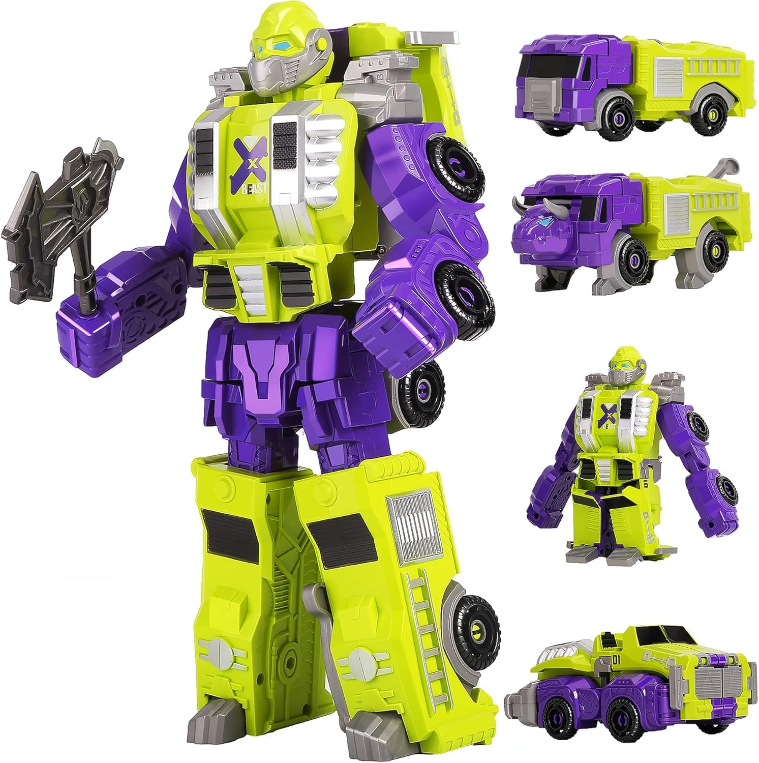 Foto 2 pulgar | Juego De Vehículos Robot De Juguete Miebely Para Niños Pequeños, 4 Piezas, Para Niños De 3 A 6 Años - Venta Inter