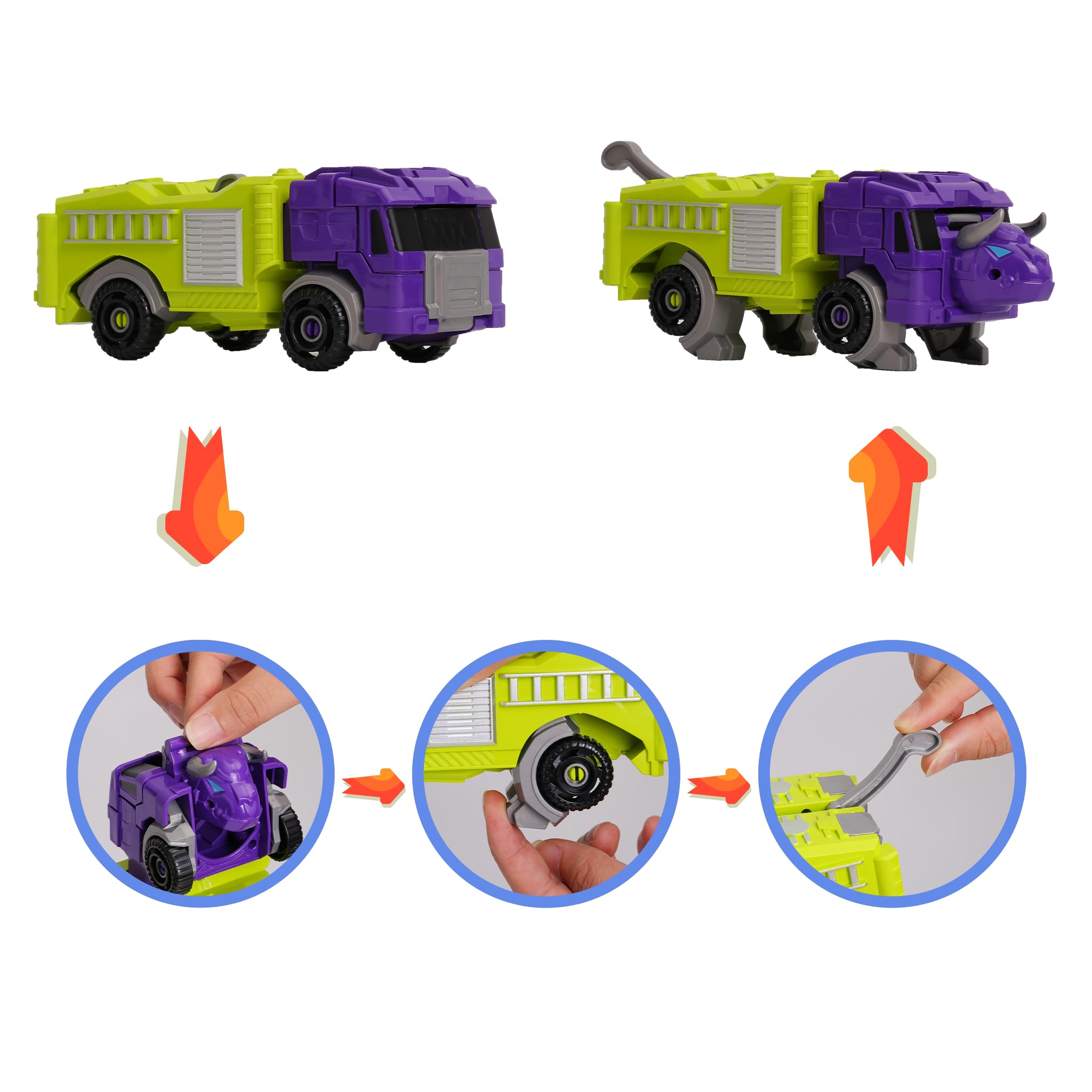 Foto 5 pulgar | Juego De Vehículos Robot De Juguete Miebely Para Niños Pequeños, 4 Piezas, Para Niños De 3 A 6 Años - Venta Inter