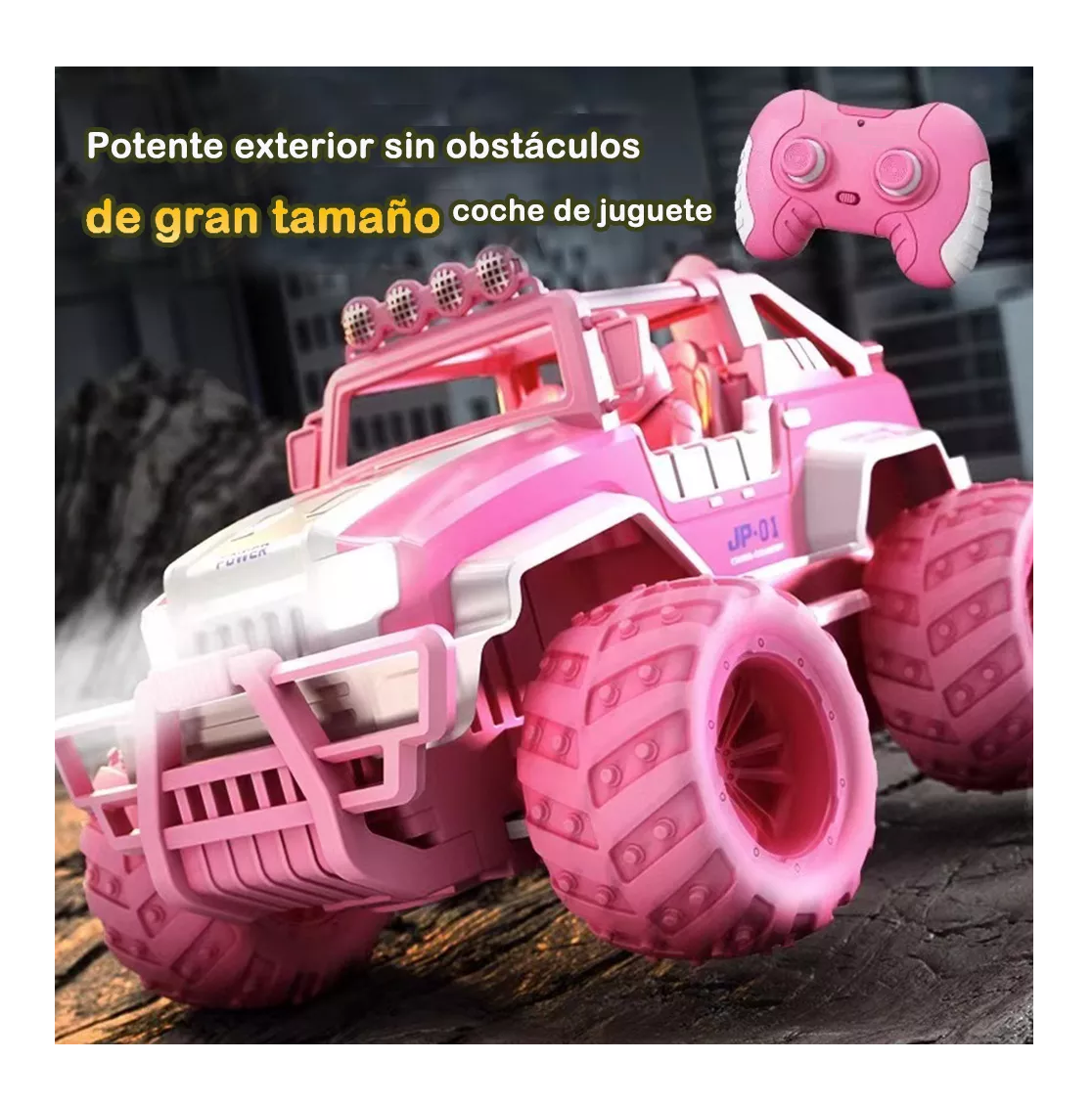 Foto 4 pulgar | Coche De Juguete Teledirigido Recargable Camión Todoterreno Rosa